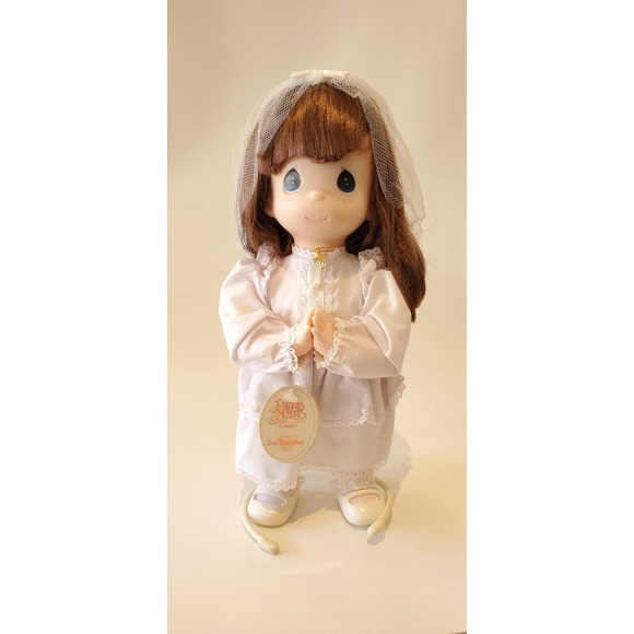 Precious Moments First Communion Brunette‎ Doll, Vintage 1996 - Picture 1 of 7